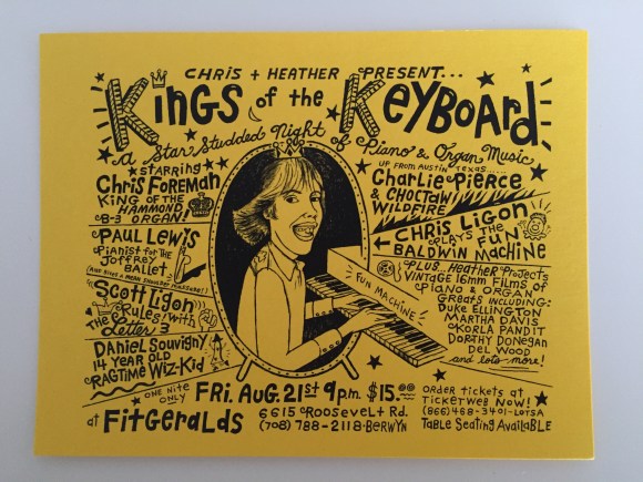 Kings of the Keyboard, FitzGeralds night club, Heather McAdams artwork
