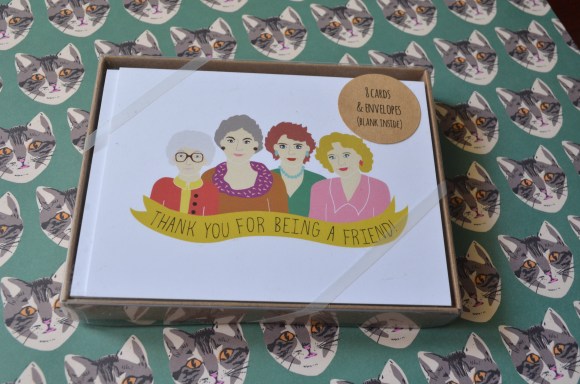 Renegade Chicago purchases, Arthurs Plaid Pants golden girls notecards