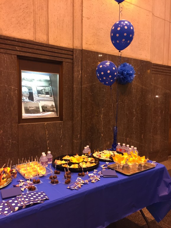 oak park post office 80th anniversary celebration, food spread