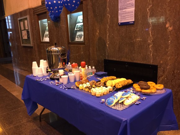 oak park post office 80th anniversary celebration, food spread