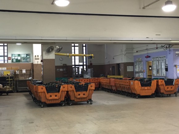 Oak Park, IL Post Office, sorting room, USPS