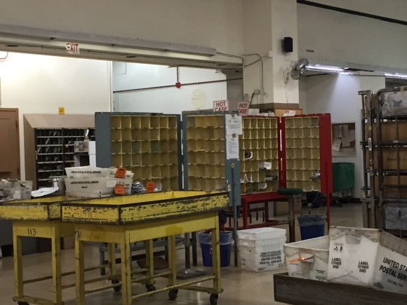 Oak Park, IL Post Office, sorting room, USPS