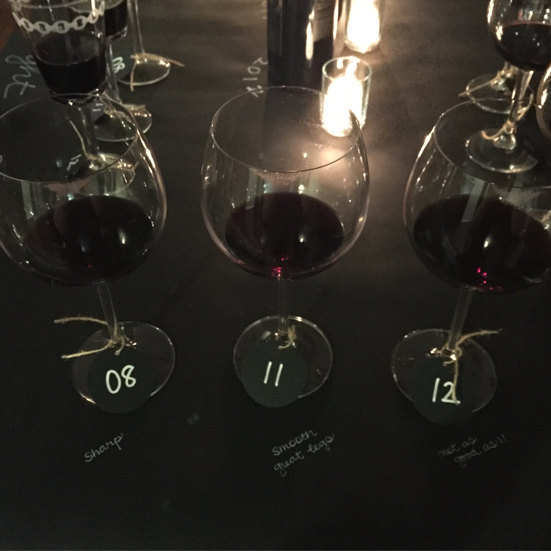 Phantom Flight Night Table, Bogle Wine, Phatom Wine, wine tasting table setting