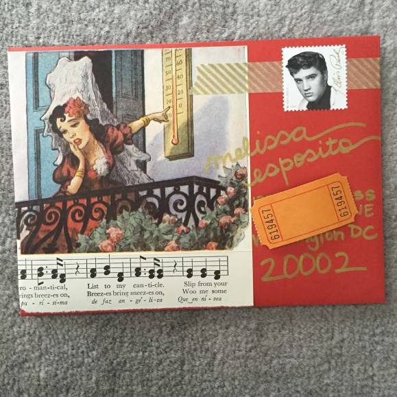 Thanksgiving mail, vintage book pages, mail art