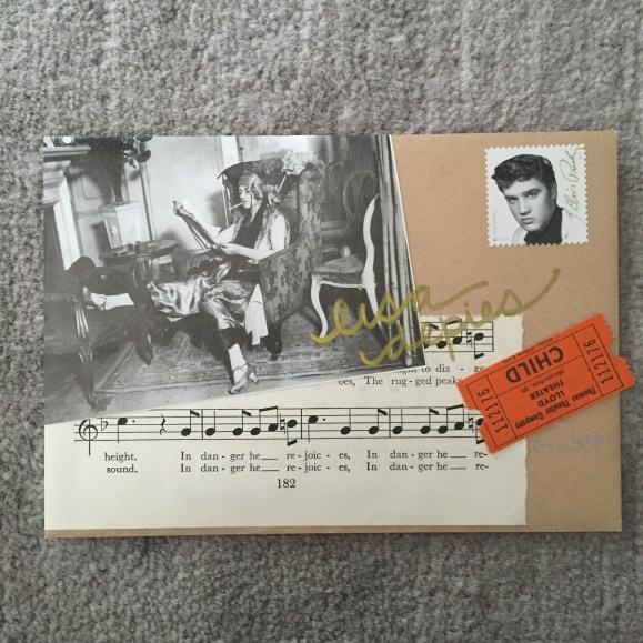 Thanksgiving mail, vintage book pages, mail art 2