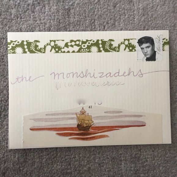 Thanksgiving mail, vintage book pages, mail art 4
