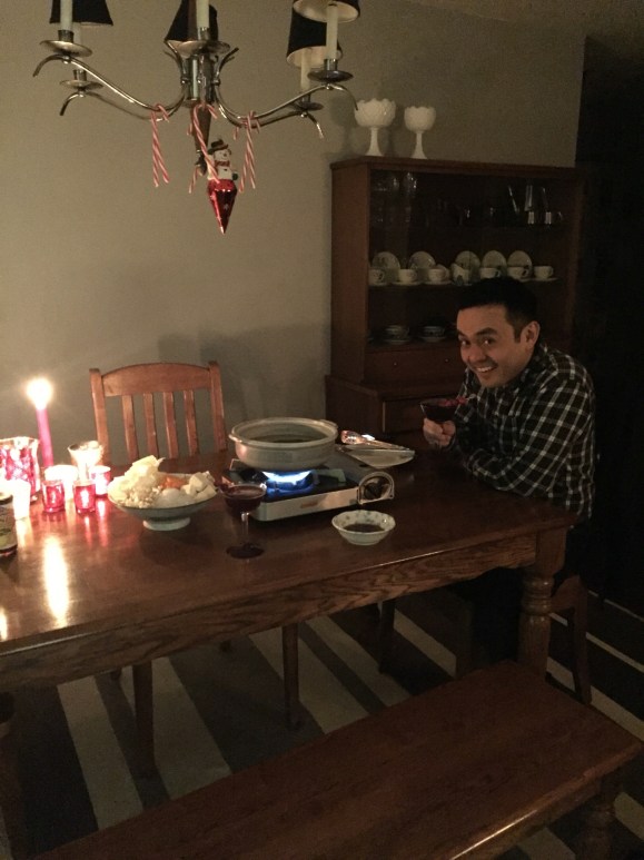 Naoto cooking Shabu Shabu, donabe 