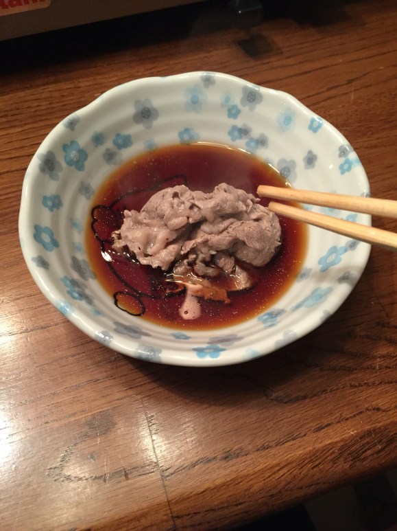 cooking shabu shabu meat 3
