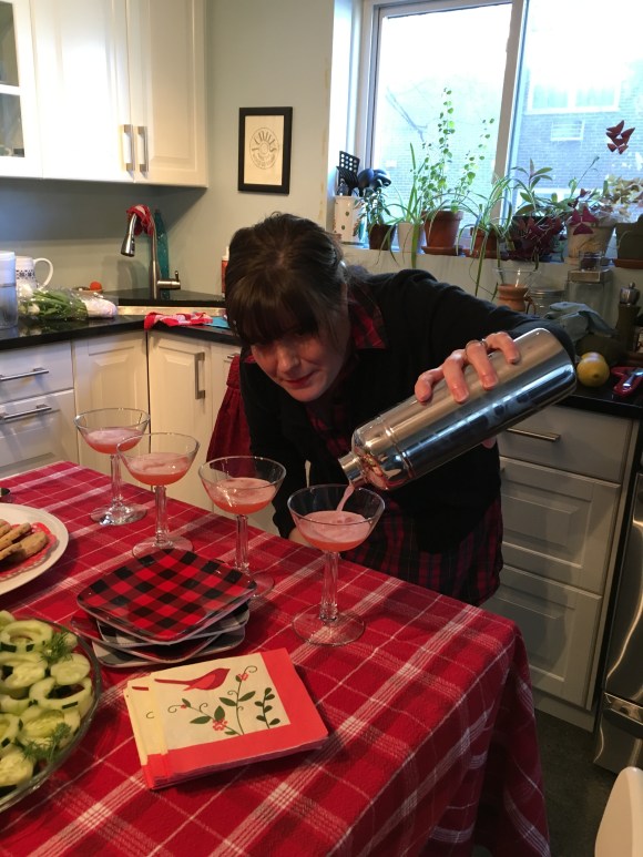 Jackie's Scottish Lighthouse tea, cocktail making