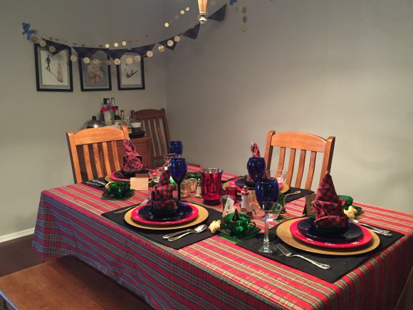 Jackie's Scottish Lighthouse Tea, the table