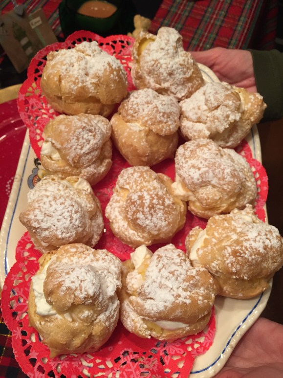 Jackie's Scottish Lighthouse Tea, the cream puffs