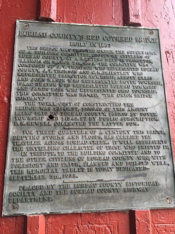 Princeton Covered Bridge, information plaque