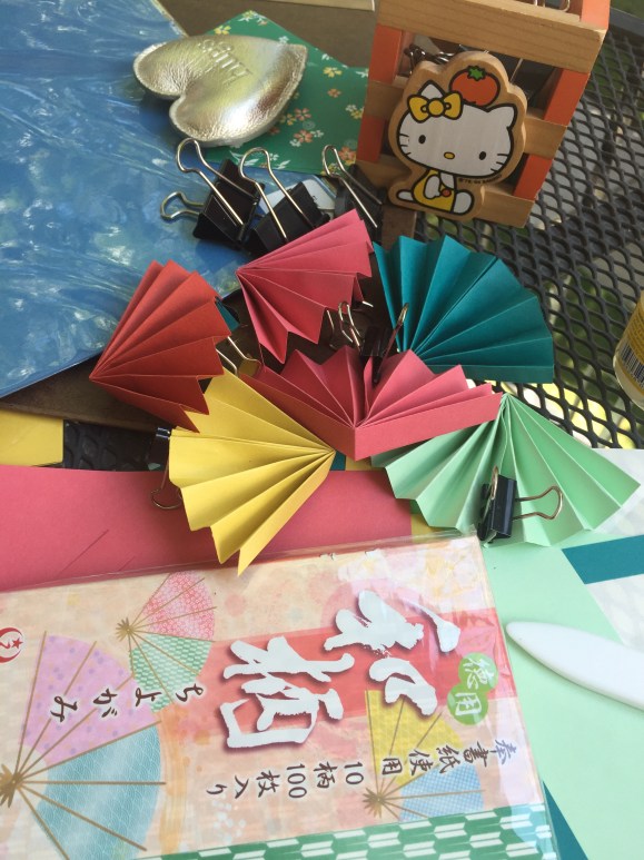 Hasegawa Tanabata 2016, decorations, origami prep