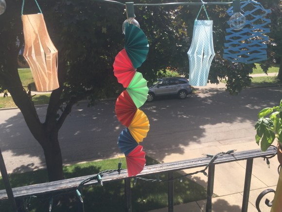 Hasegawa Tanabata 2016, decorations, origami fan 