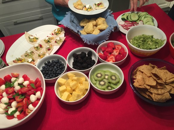 Olympics party food spread, Rio 2016