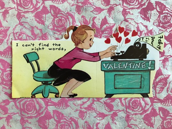 vintage valentine, typewriter