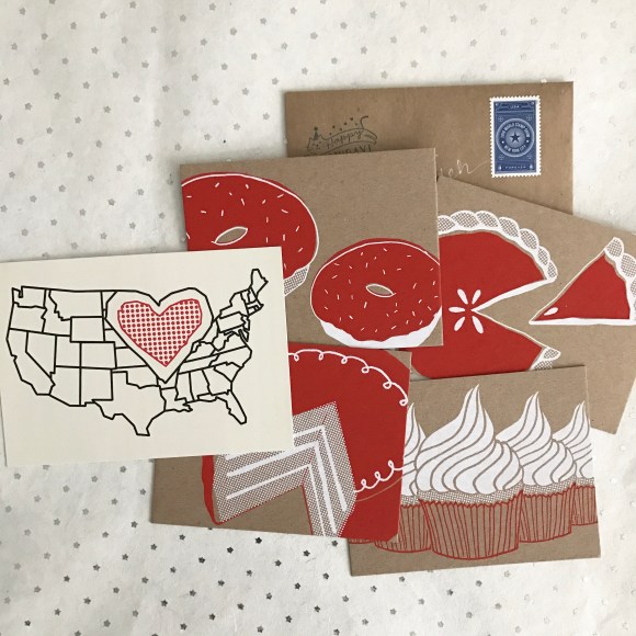 dessert postcards, letter month