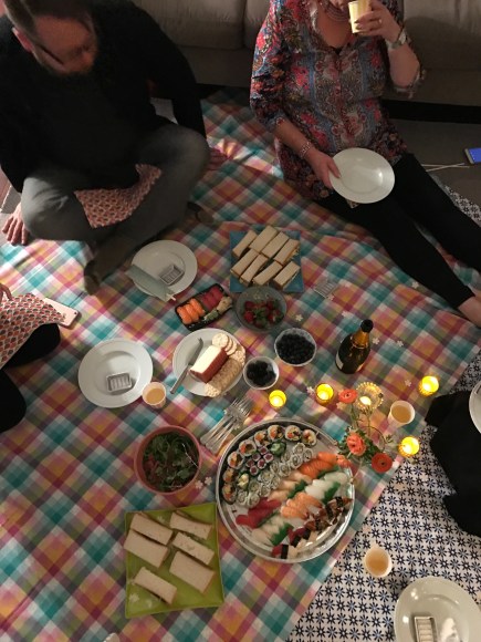 Kimberly's hanami picnic in progress, sakura, cherry blossom