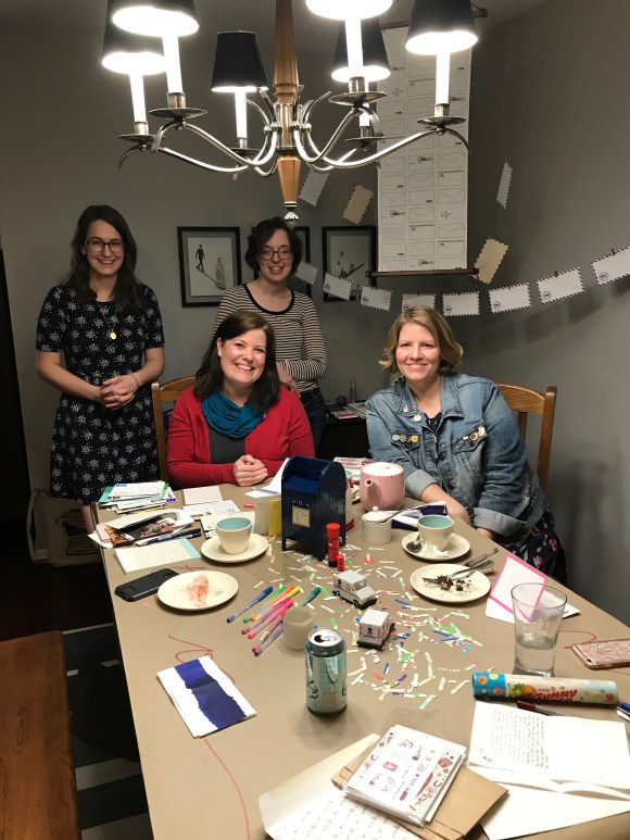 write On party guests, National letter writing month