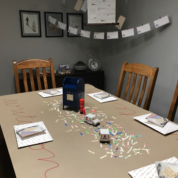 Write On party set-up 1, National letter writing month