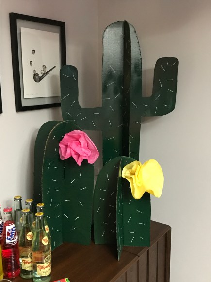 Cinco de Karen, Cinco de Mayo, Fiesta, retirement party, piñata, cactus
