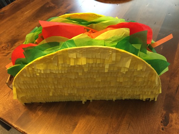 taco piñata Cinco de Karen, Cinco de Mayo, Fiesta, retirement party, piñata, cactus