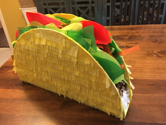 taco piñata Cinco de Karen, Cinco de Mayo, Fiesta, retirement party, piñata, cactus