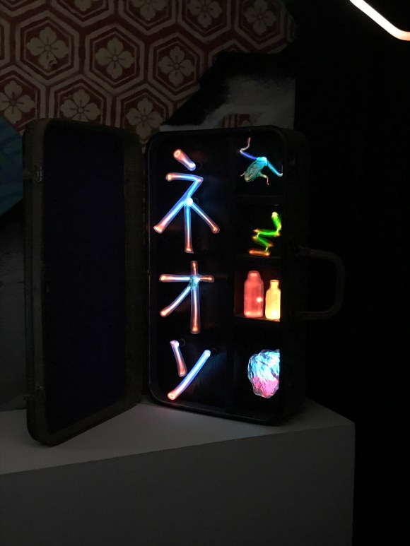 japanese katakana, neon, neon art, museum of neon art, mona