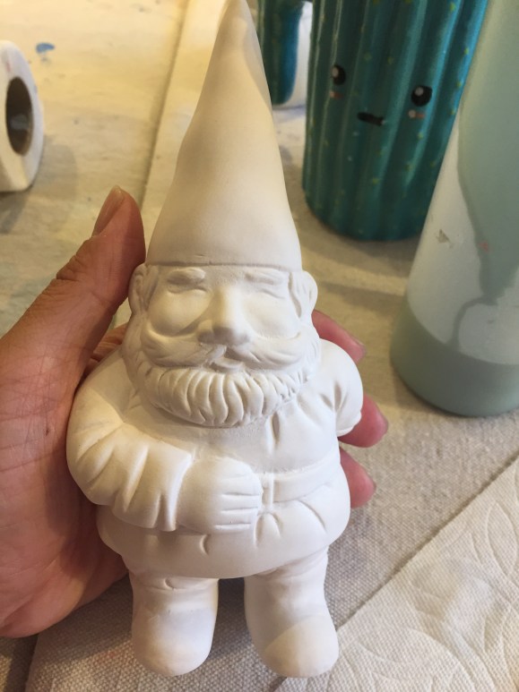 norm the gnome 1, creativita forest park, ceramics painting, forest park community garden
