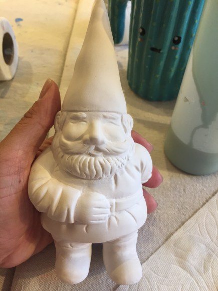 norm the gnome 1, creativita forest park, ceramics painting, forest park community garden