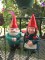 finished gnomes, creativita forest park, ceramics painting, forest park community&nbsp;garden