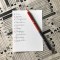 caran d’ache and mitsubishi red and blue pencils, RSVP&nbsp;list