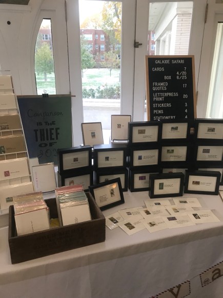 Galaxy Safari Petite Boutique set up 1, craft show set up, craft show table
