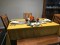 thanksgiving table, vintage tablecloth, vintage dishes, table&nbsp;settings
