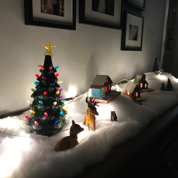 Putz houses, vintage paper houses, christmas village
