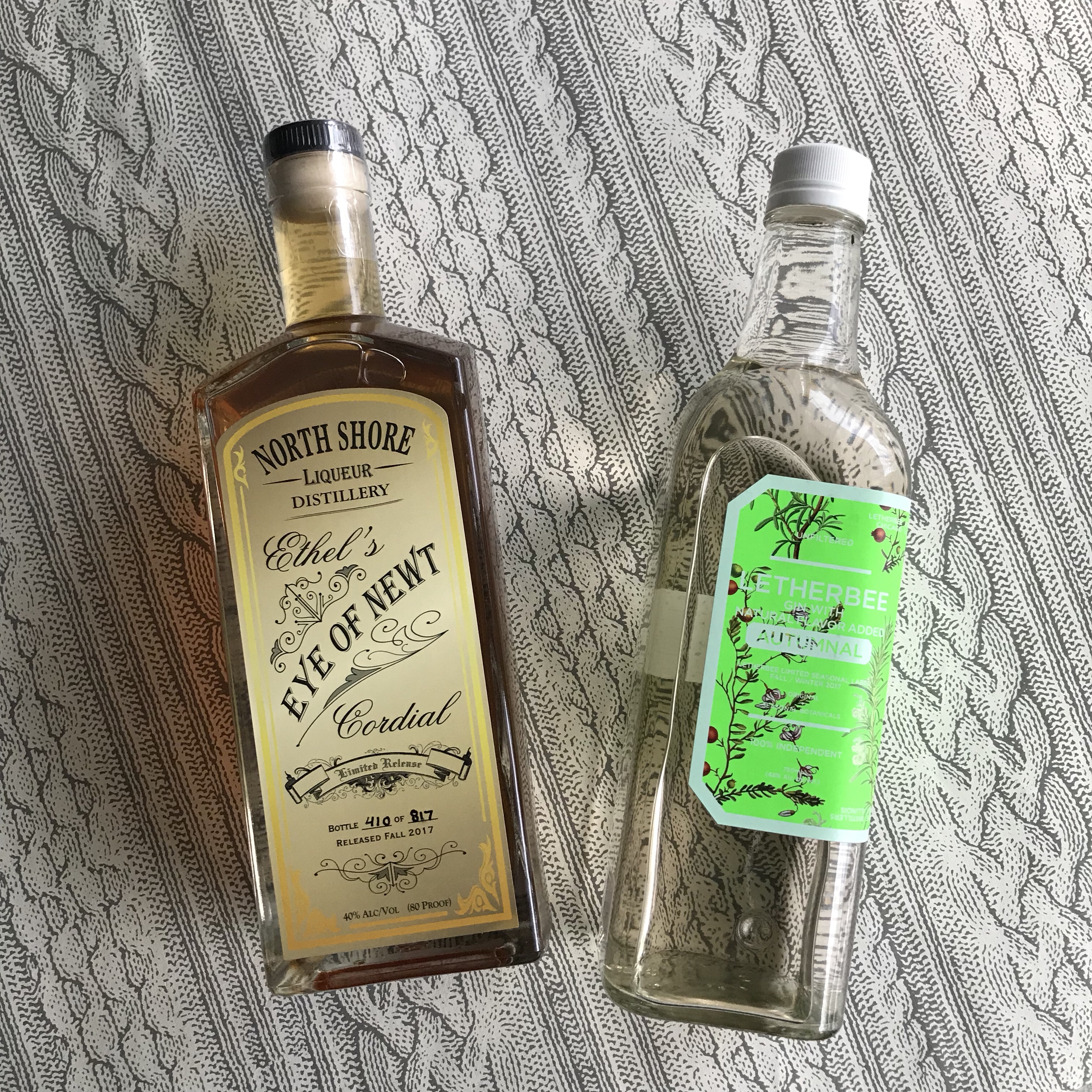 North Shore Distillery, Eye of the Newt, Letherbee Gin, Autumnal