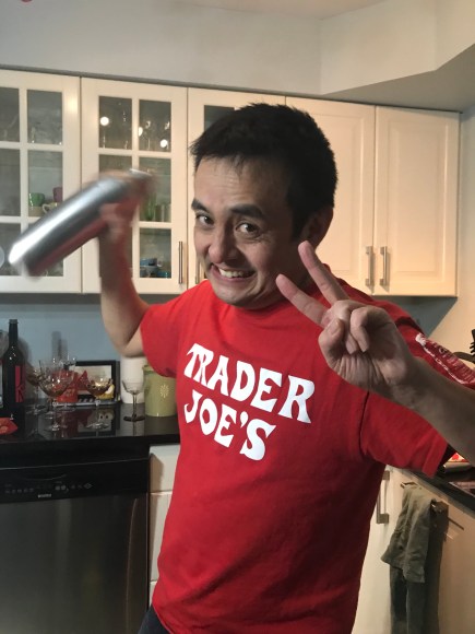 Naoto making cocktails, Trader Joes guy