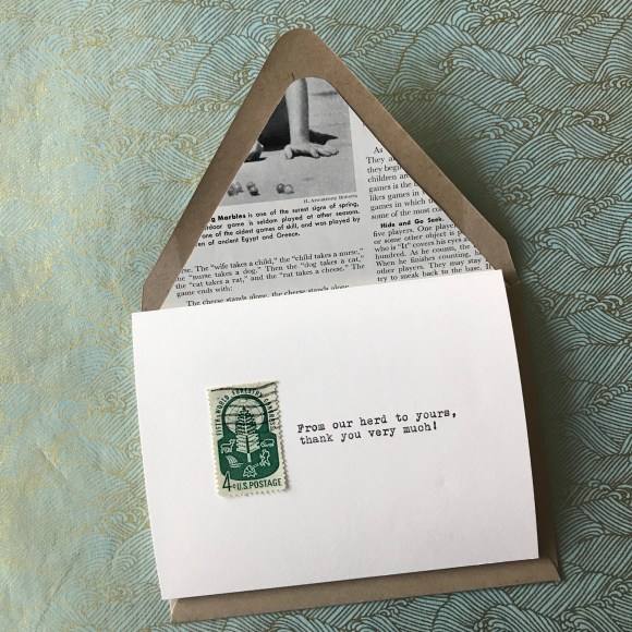 galaxie safari, vintage postage, vintage typewriter, greeting cards, buffalo 
