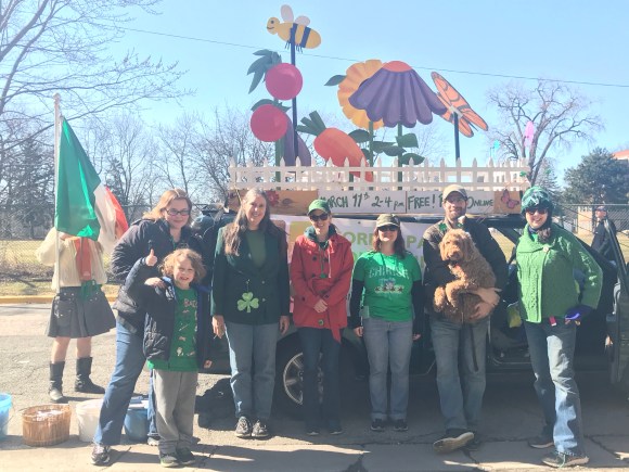 forst park community garden, forest park st patricks day parade, community garden parade float