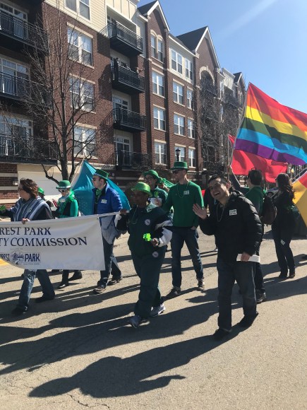 forest park st patricks day parade, rainbow flag, pride flag, diversity, forest park diversity commission