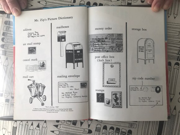 Mr. Zip and the US Mail by Jene Barr, vintage kids books, out of print books, books about mail, snail mail, write on, national letter writing month