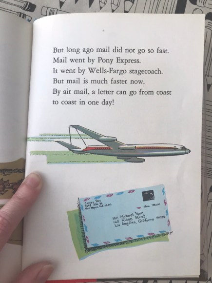Mr. Zip and the US Mail by Jene Barr, vintage kids books, out of print books, books about mail, snail mail, write on, national letter writing month