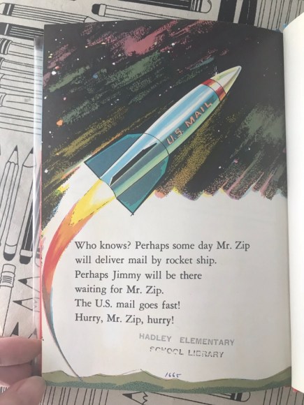 Mr. Zip and the US Mail by Jene Barr, vintage kids books, out of print books, books about mail, snail mail, write on, national letter writing month