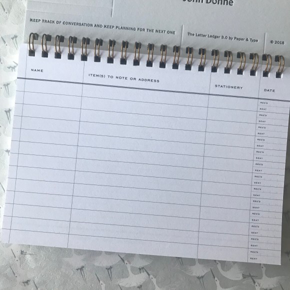 letter ledger, paper & type, letter writing, letter documentation, keep track of letters