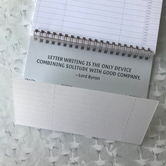 letter ledger, paper & type, letter writing, letter documentation, keep track of letters