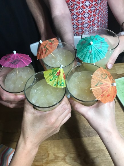 tiki birthday party, aloha birthday, #jktikiparty, tiki party, tiki drinks, man tais, cocktail umbrella