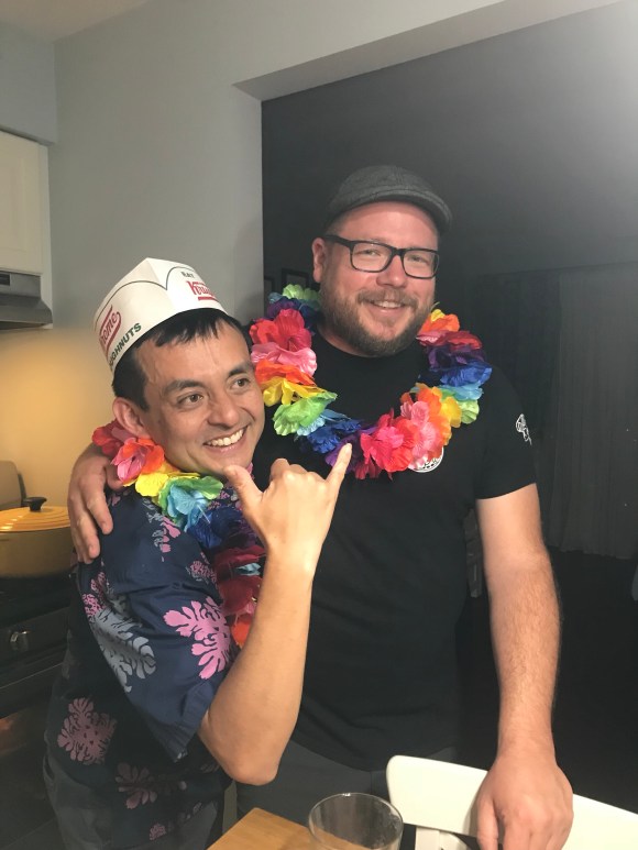 tiki birthday party, aloha birthday, #jktikiparty, tiki party, tiki drinks, man tais, cocktail umbrella, tiki friends