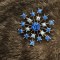 vintage brooch, blue stones, fireworks&nbsp;brooch