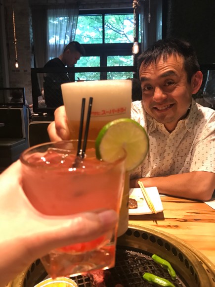 Gyu-kaku Japanese BBQ, west loop restaurants, cherry blossom cocktail, asahi beer