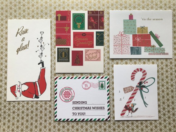 Christmas cards 2018, Kate Spade, Snow and Graham, Paper Source, Papyrus